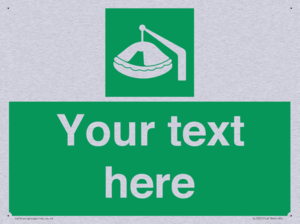 Custom sign Safe condition Davit-launched liferaft